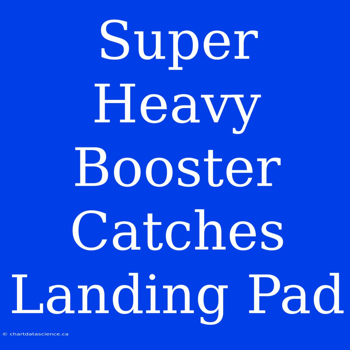 Super Heavy Booster Catches Landing Pad