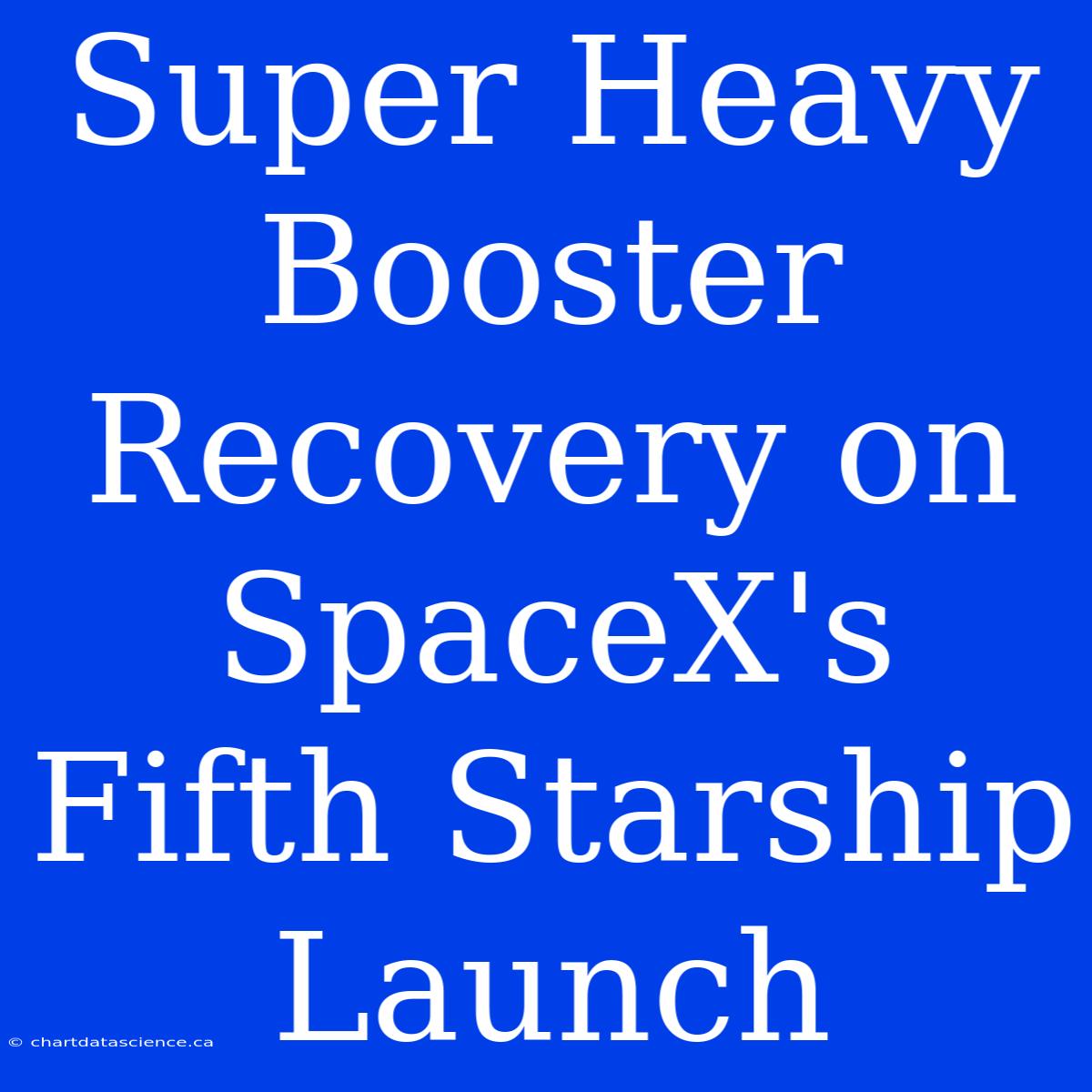 Super Heavy Booster Recovery On SpaceX's Fifth Starship Launch