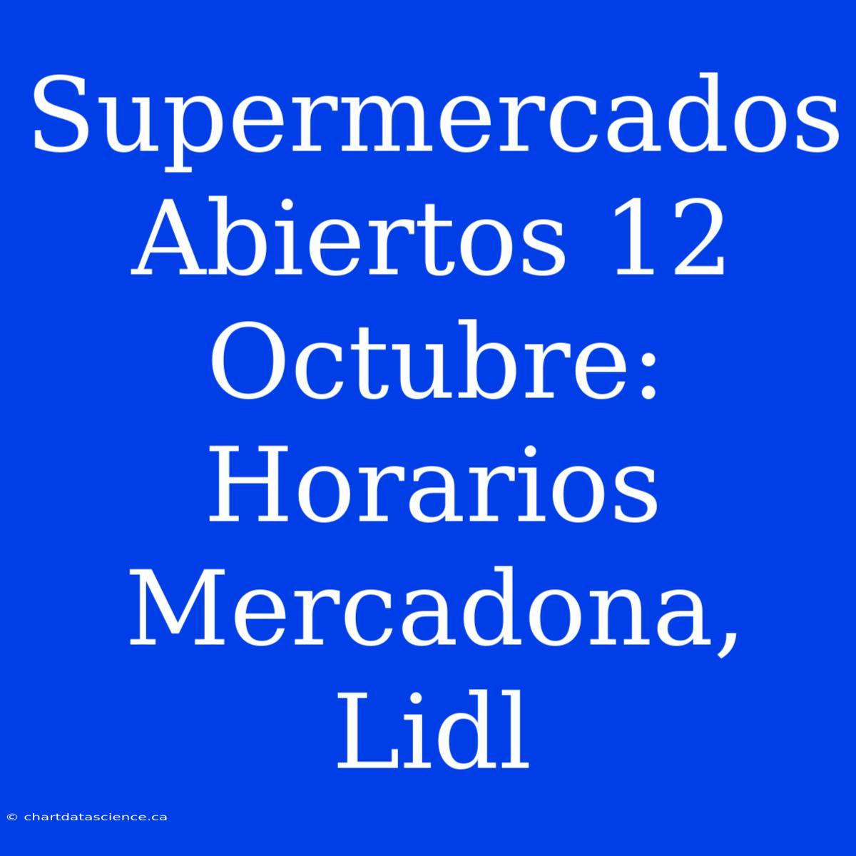 Supermercados Abiertos 12 Octubre: Horarios Mercadona, Lidl