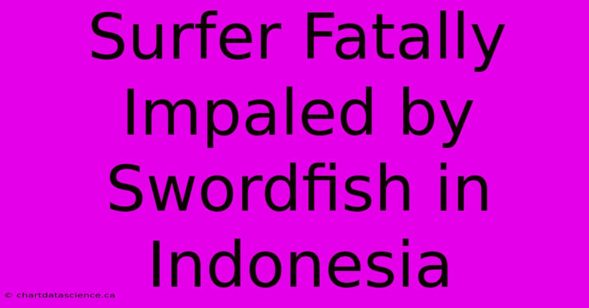 Surfer Fatally Impaled By Swordfish In Indonesia