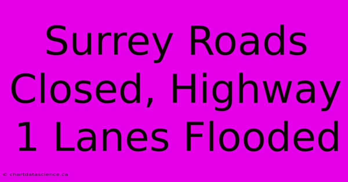 Surrey Roads Closed, Highway 1 Lanes Flooded 