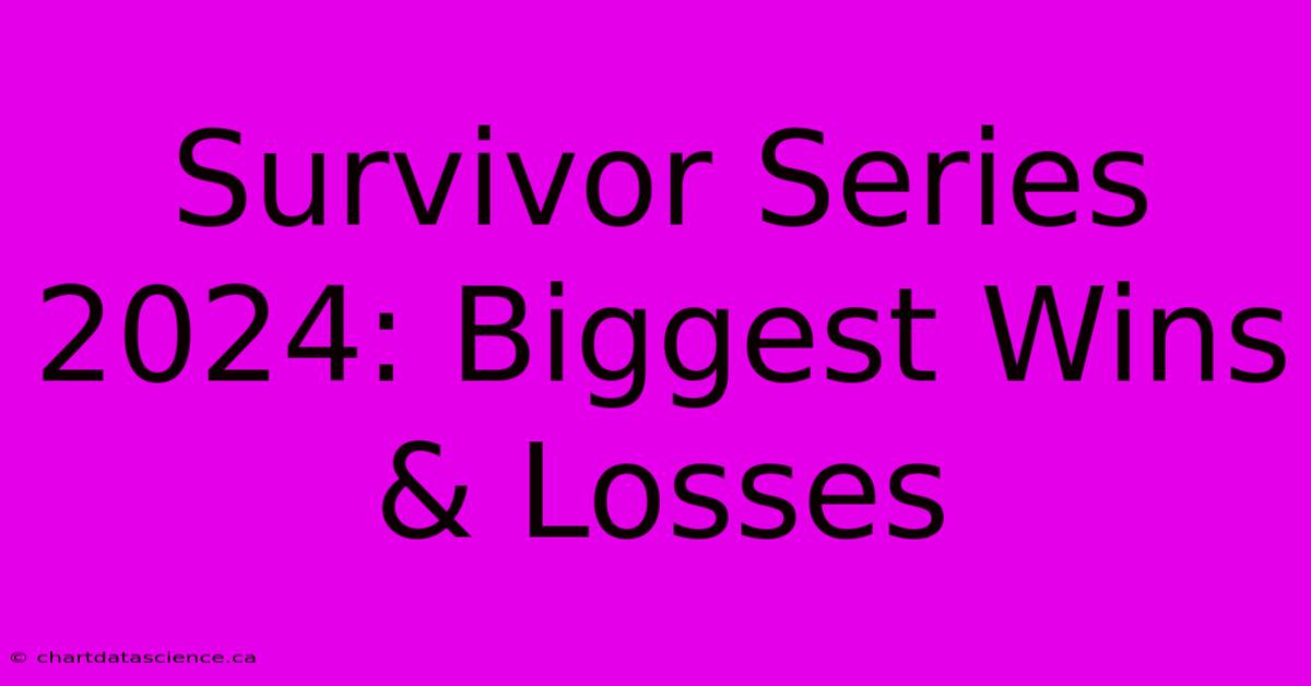 Survivor Series 2024: Biggest Wins & Losses