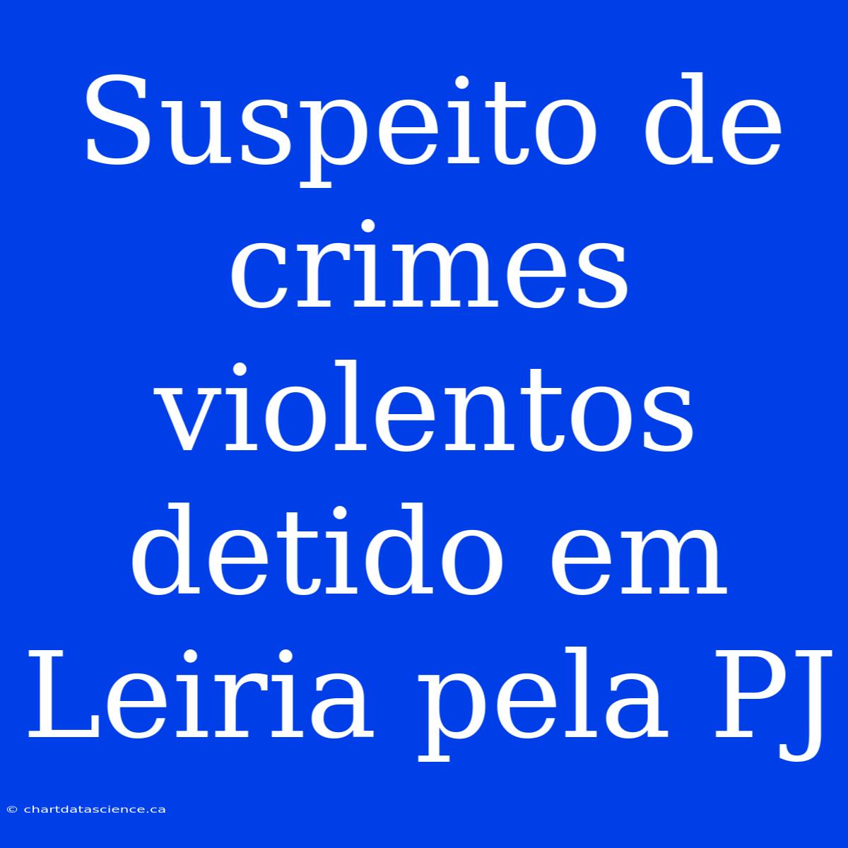 Suspeito De Crimes Violentos Detido Em Leiria Pela PJ