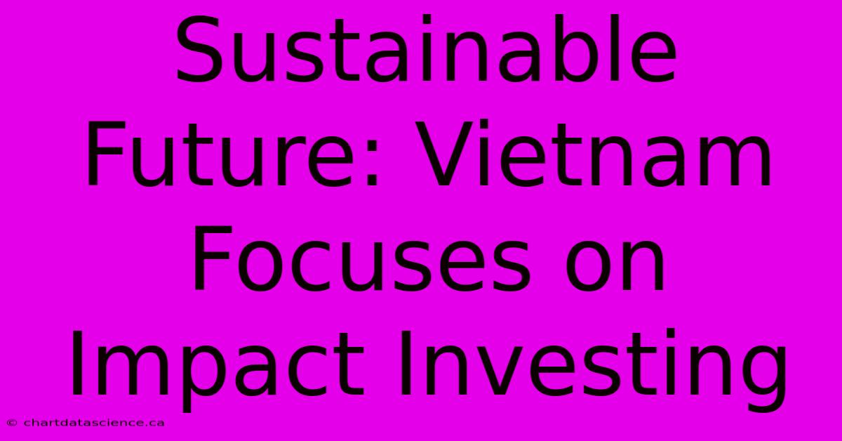 Sustainable Future: Vietnam Focuses On Impact Investing