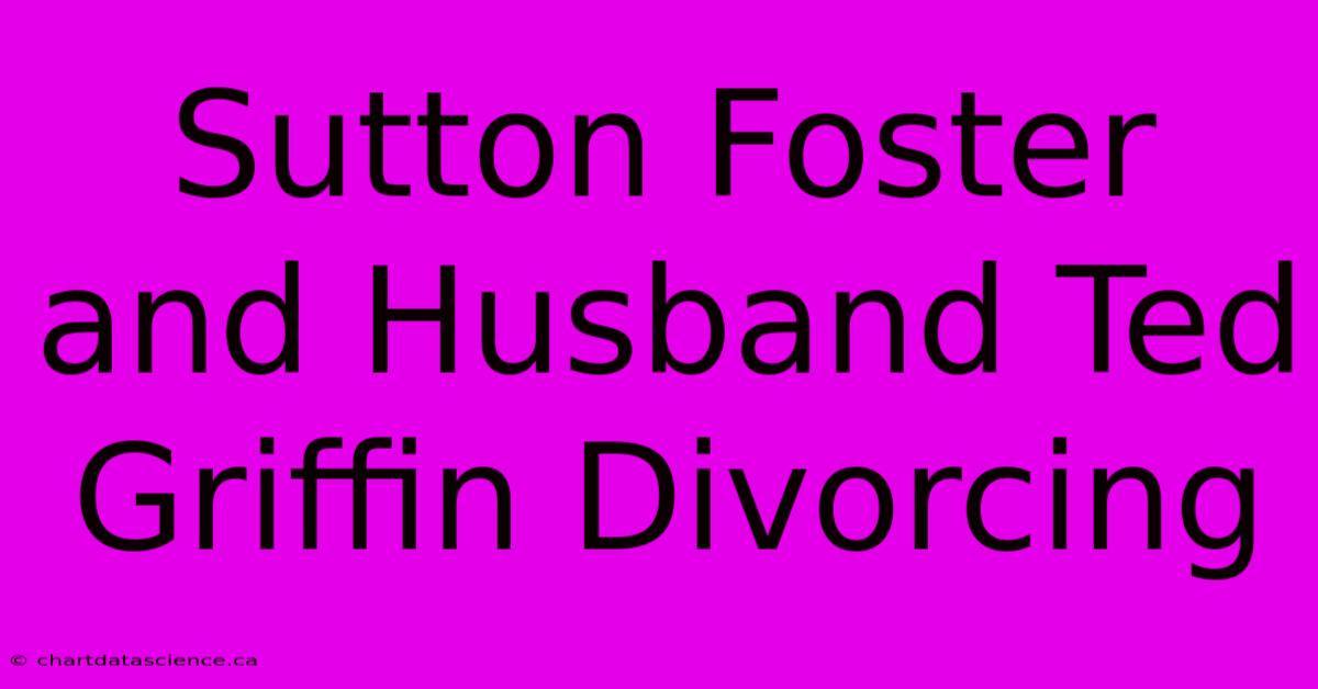 Sutton Foster And Husband Ted Griffin Divorcing