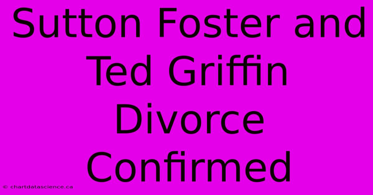 Sutton Foster And Ted Griffin Divorce Confirmed 