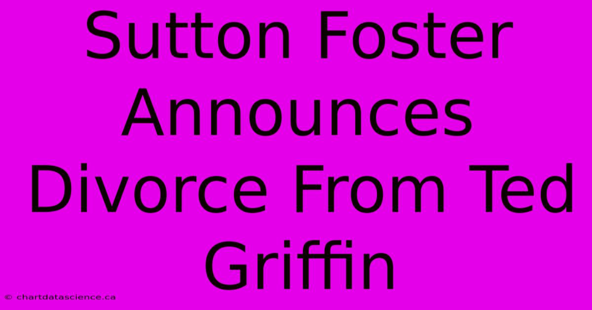 Sutton Foster Announces Divorce From Ted Griffin