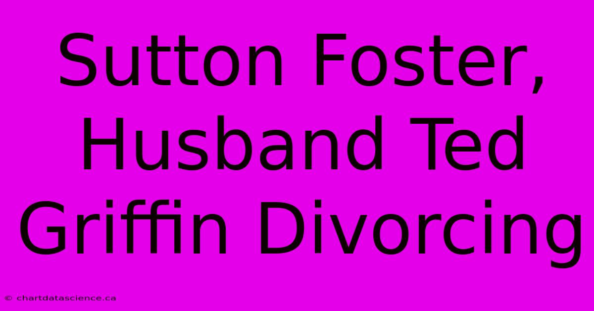 Sutton Foster, Husband Ted Griffin Divorcing