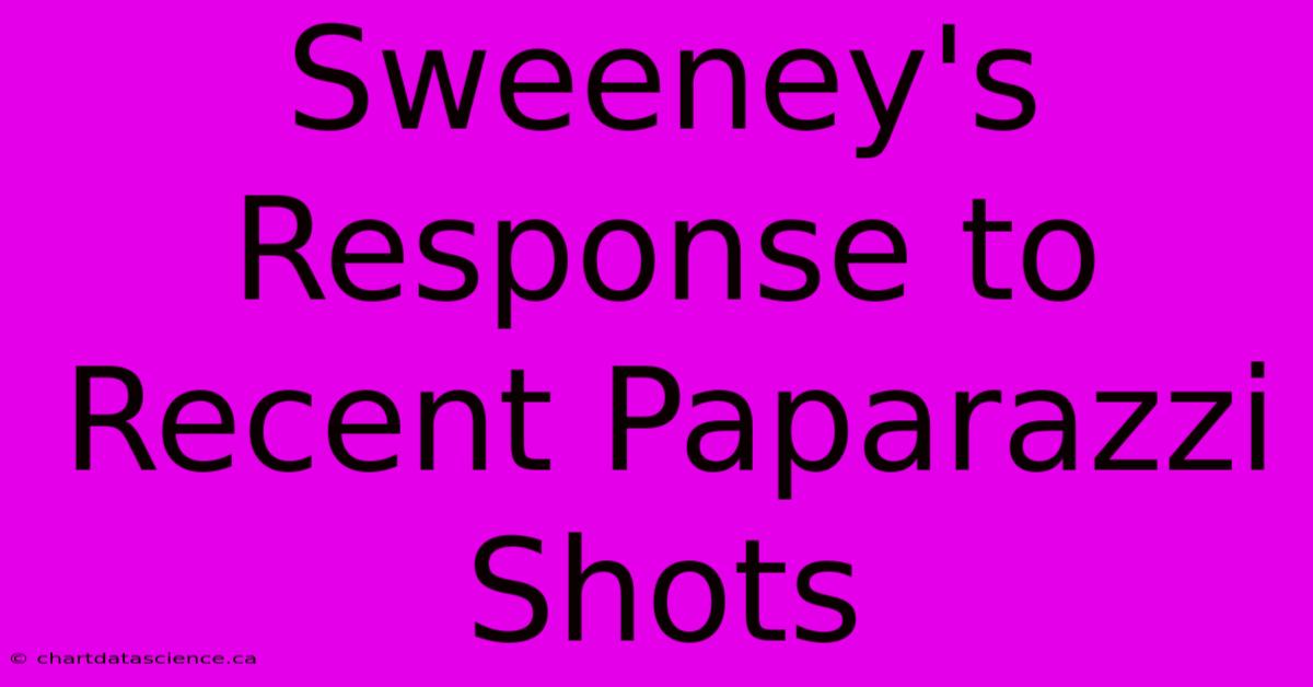 Sweeney's Response To Recent Paparazzi Shots