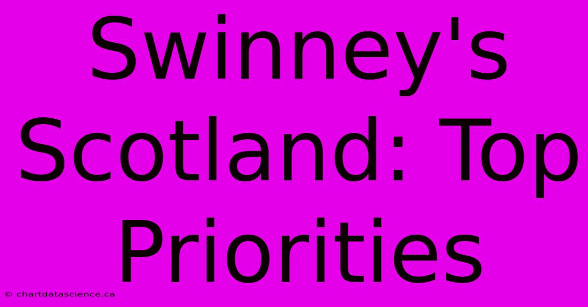 Swinney's Scotland: Top Priorities