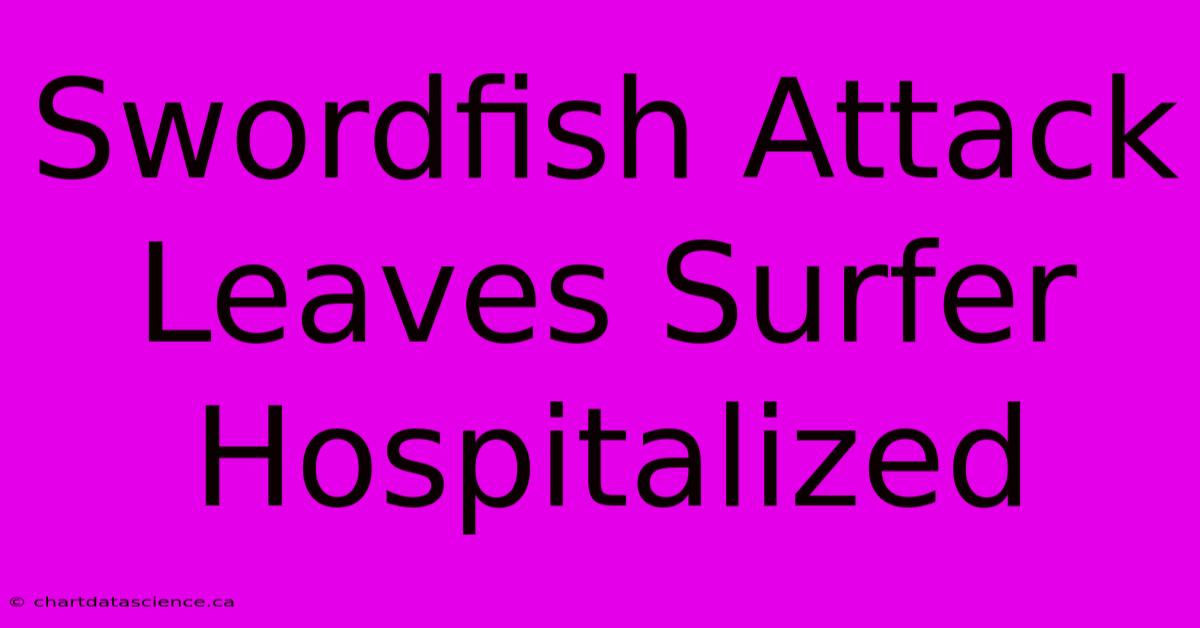 Swordfish Attack Leaves Surfer Hospitalized 