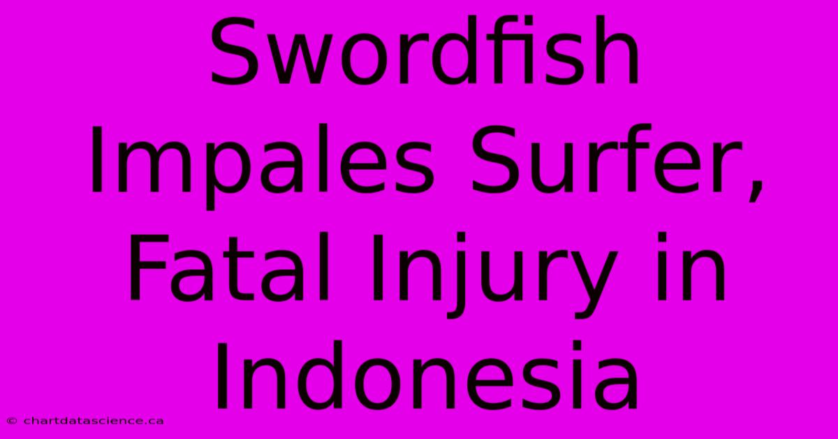 Swordfish Impales Surfer, Fatal Injury In Indonesia