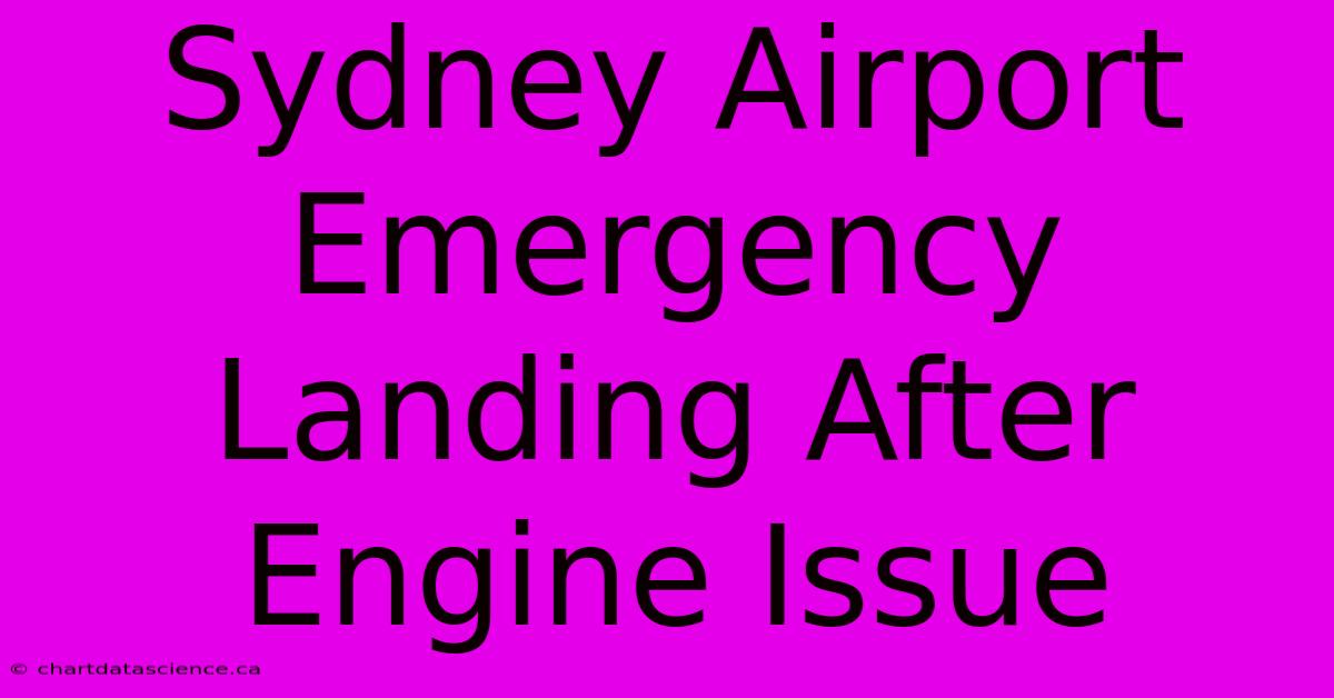 Sydney Airport Emergency Landing After Engine Issue