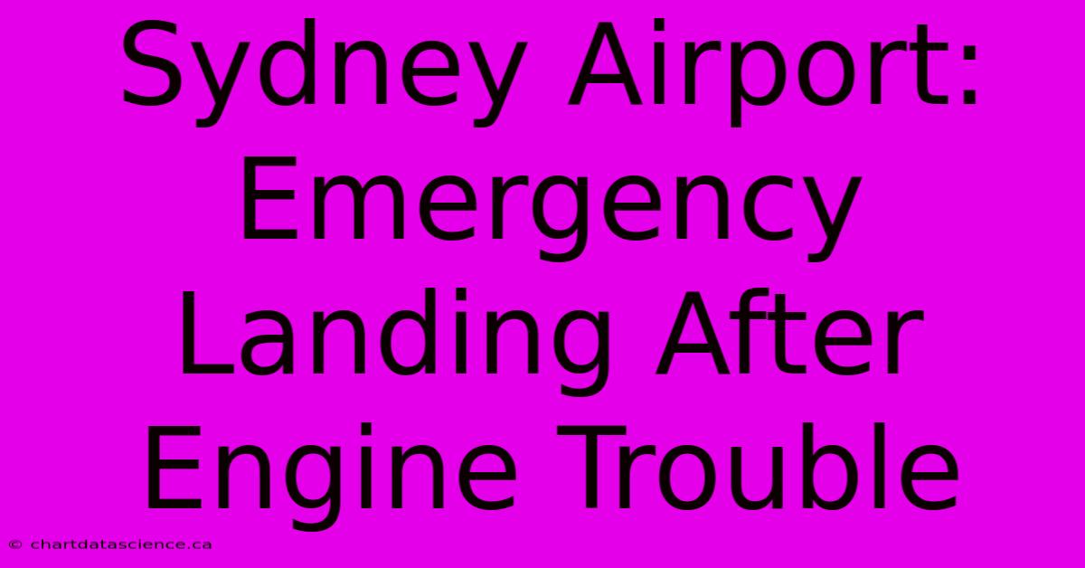 Sydney Airport: Emergency Landing After Engine Trouble 