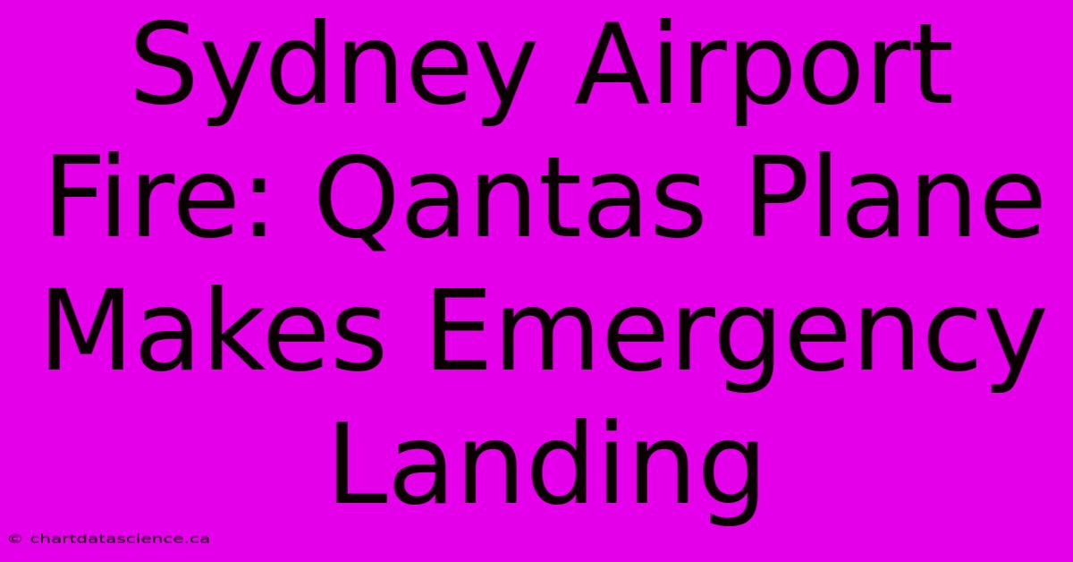 Sydney Airport Fire: Qantas Plane Makes Emergency Landing