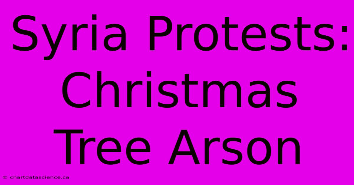 Syria Protests: Christmas Tree Arson