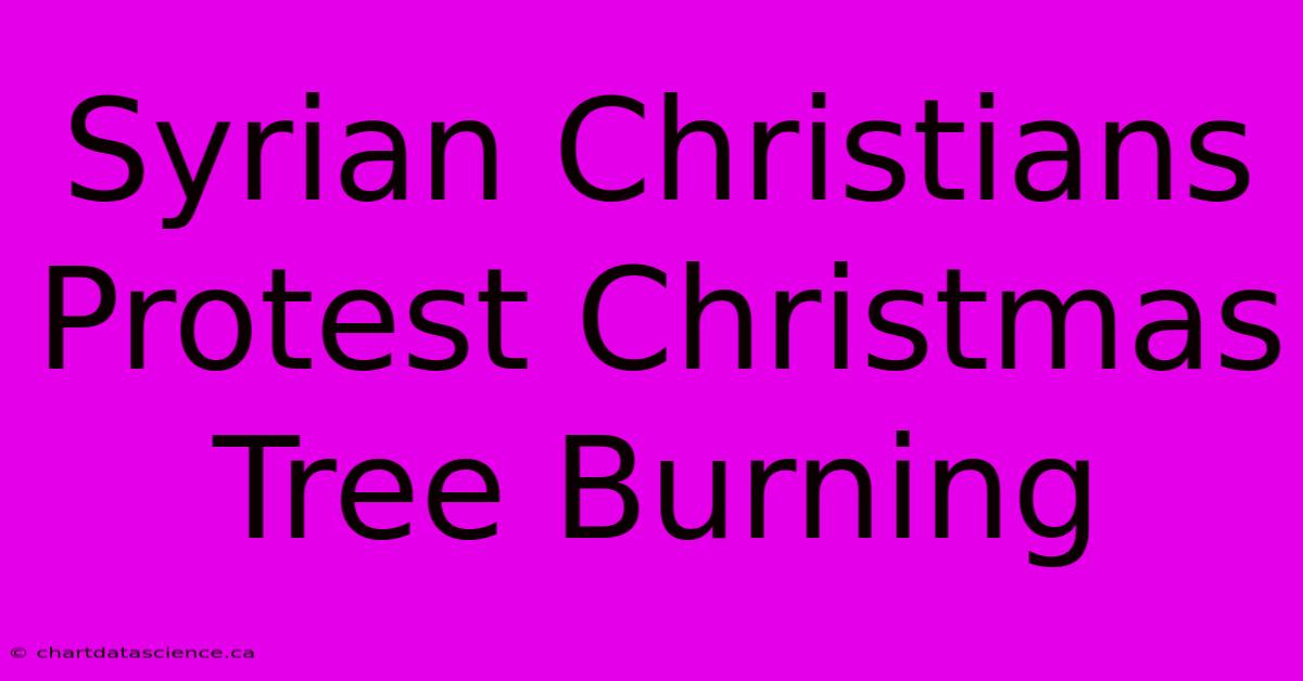 Syrian Christians Protest Christmas Tree Burning