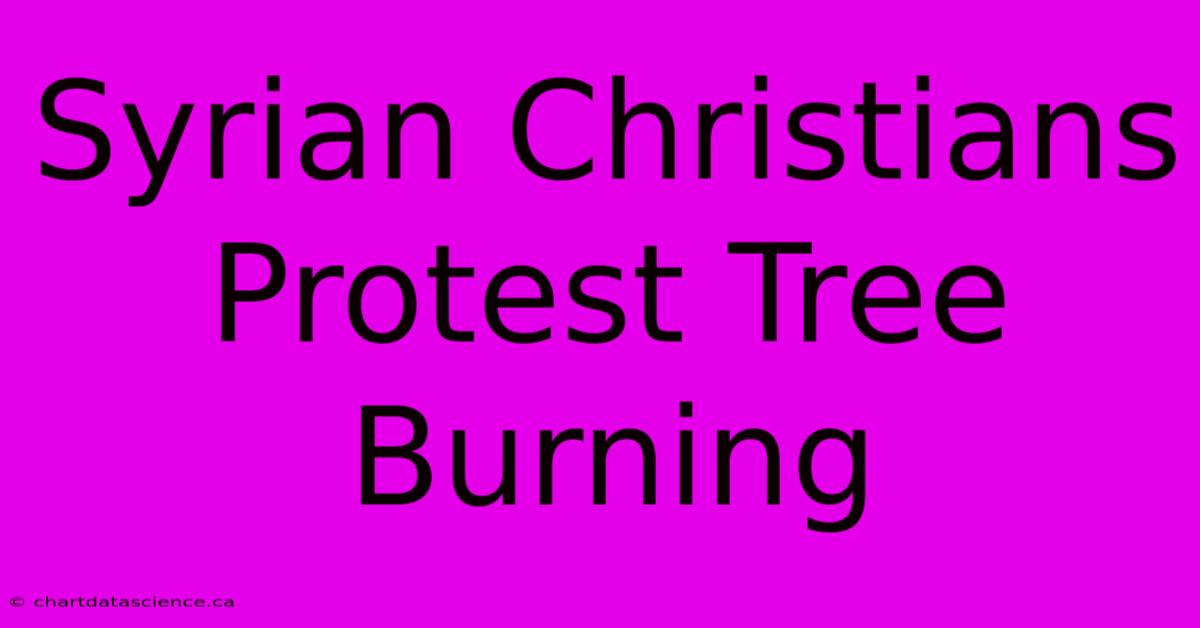 Syrian Christians Protest Tree Burning