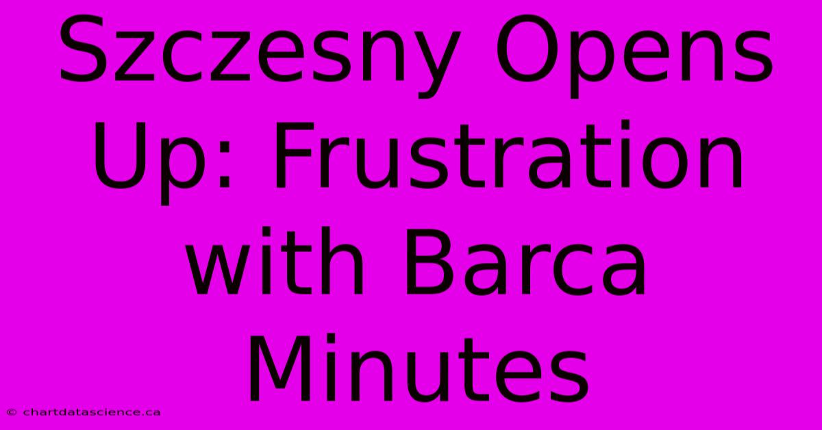 Szczesny Opens Up: Frustration With Barca Minutes