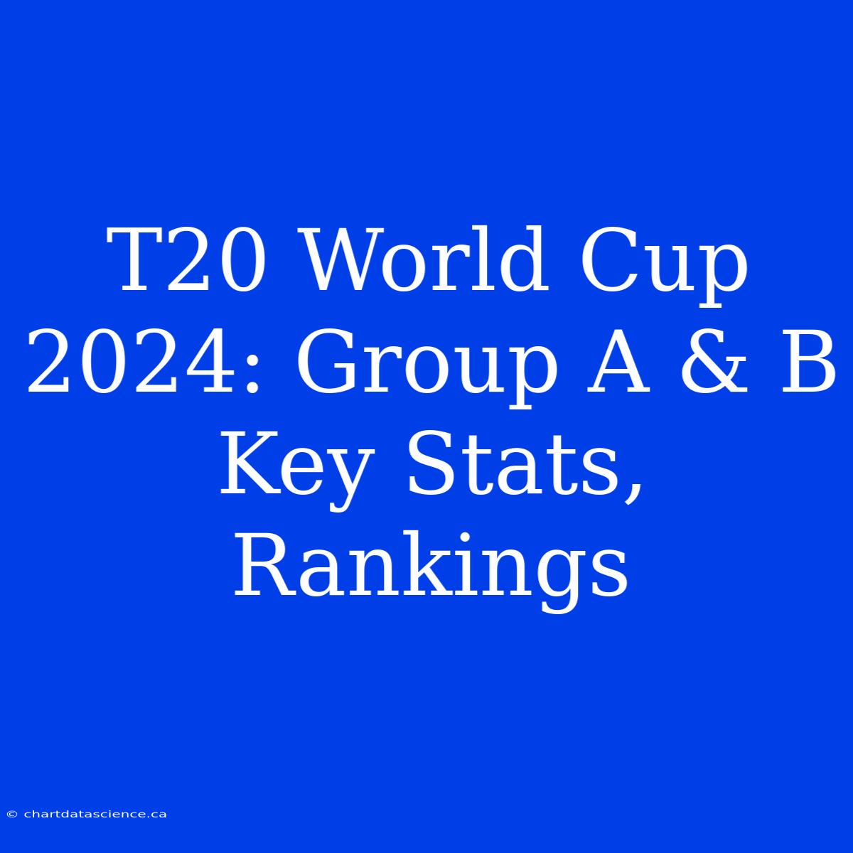 T20 World Cup 2024 Group A & B Key Stats, Rankings