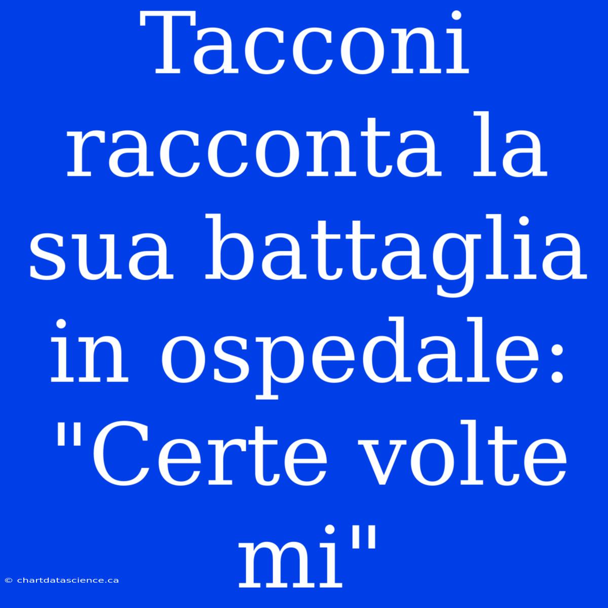 Tacconi Racconta La Sua Battaglia In Ospedale: 