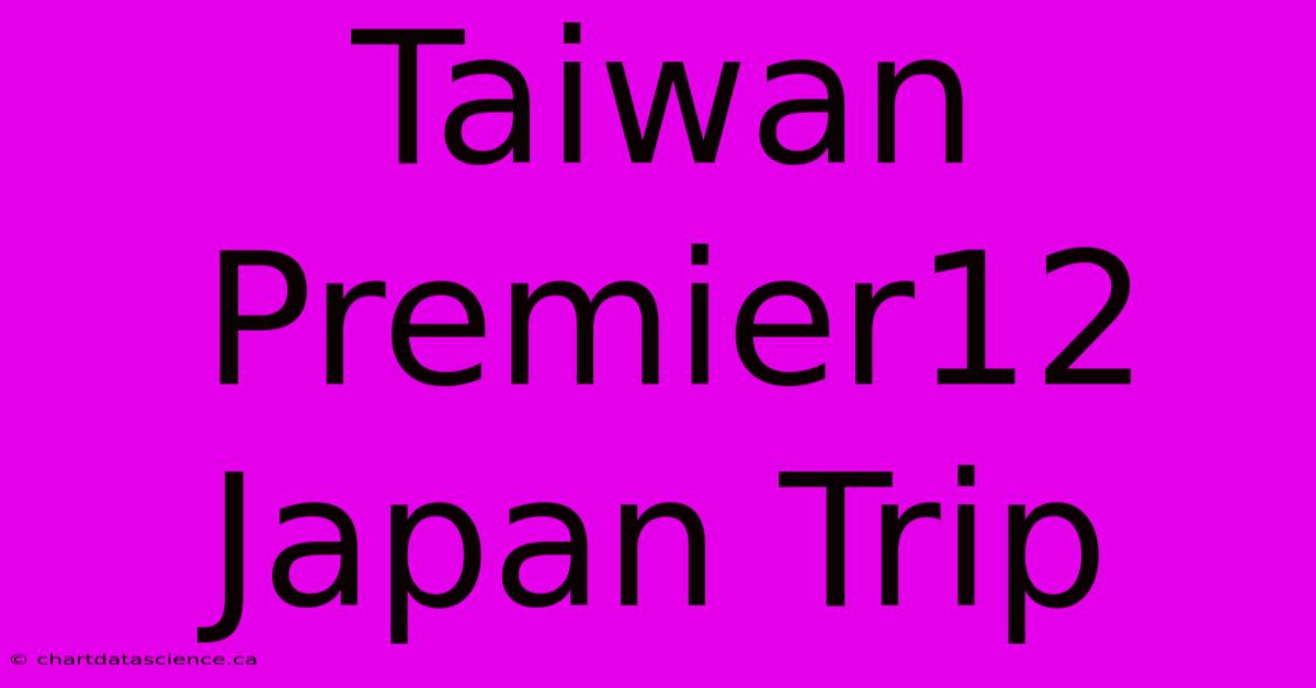 Taiwan Premier12 Japan Trip