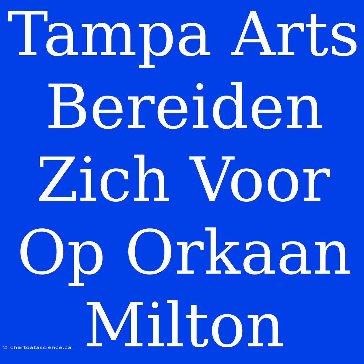 Tampa Arts Bereiden Zich Voor Op Orkaan Milton