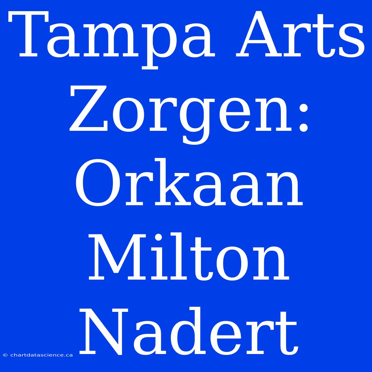 Tampa Arts Zorgen: Orkaan Milton Nadert