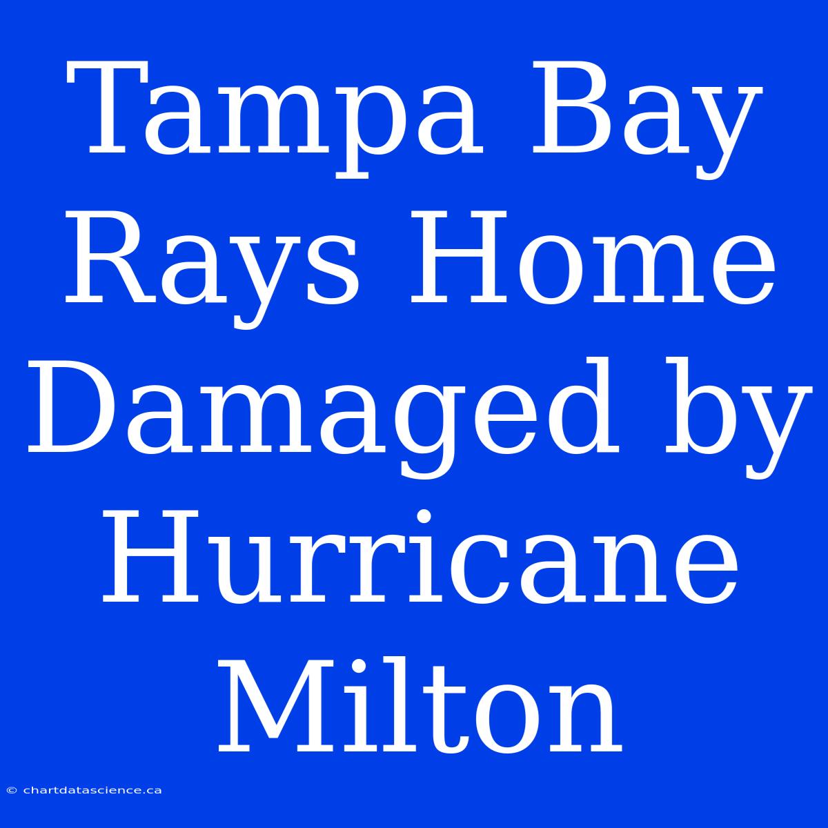 Tampa Bay Rays Home Damaged By Hurricane Milton