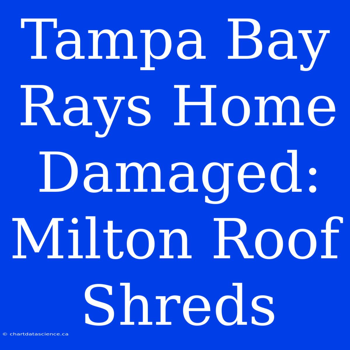 Tampa Bay Rays Home Damaged: Milton Roof Shreds