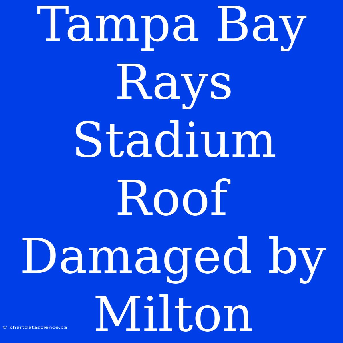 Tampa Bay Rays Stadium Roof Damaged By Milton