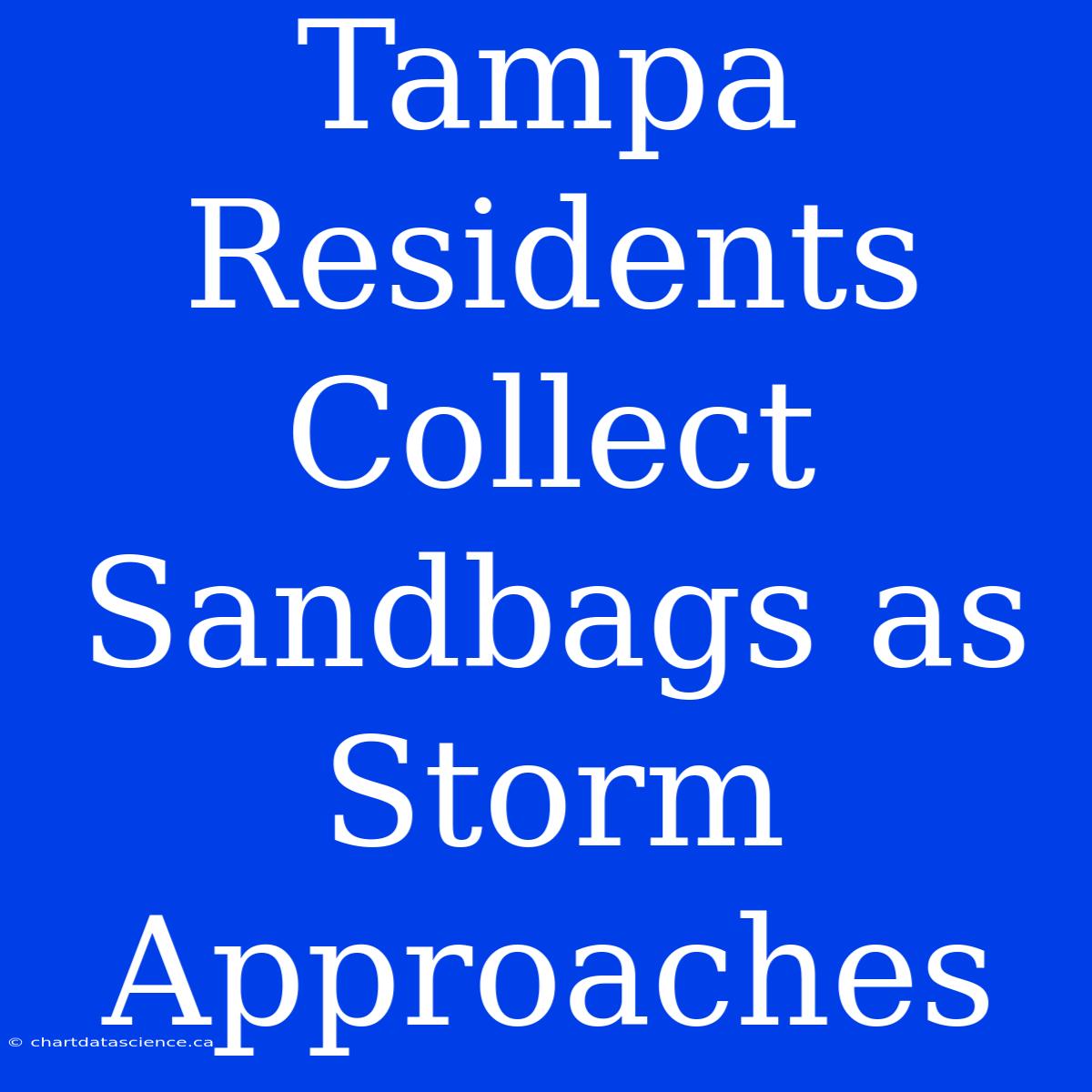 Tampa Residents Collect Sandbags As Storm Approaches