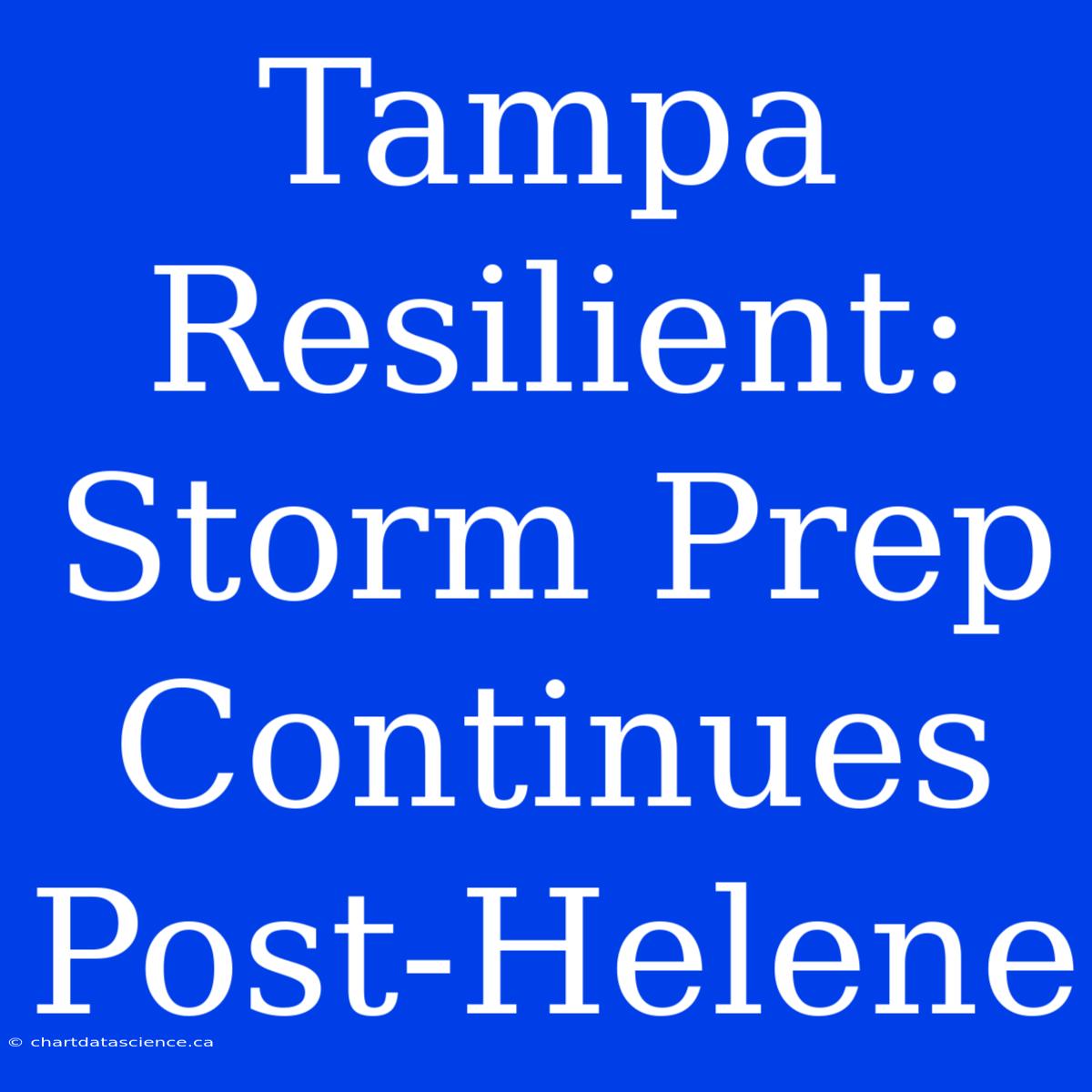 Tampa Resilient: Storm Prep Continues Post-Helene