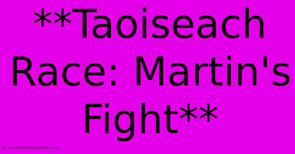 **Taoiseach Race: Martin's Fight**