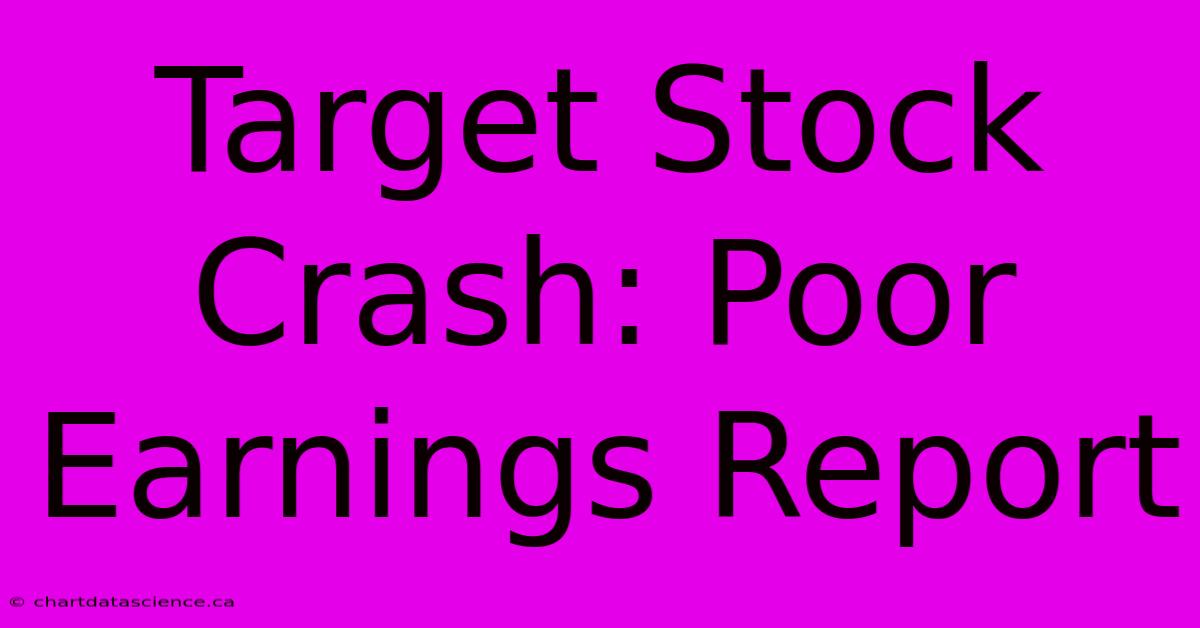 Target Stock Crash: Poor Earnings Report