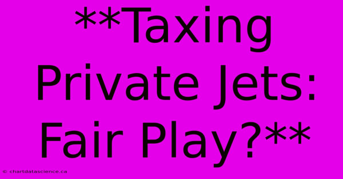 **Taxing Private Jets: Fair Play?**