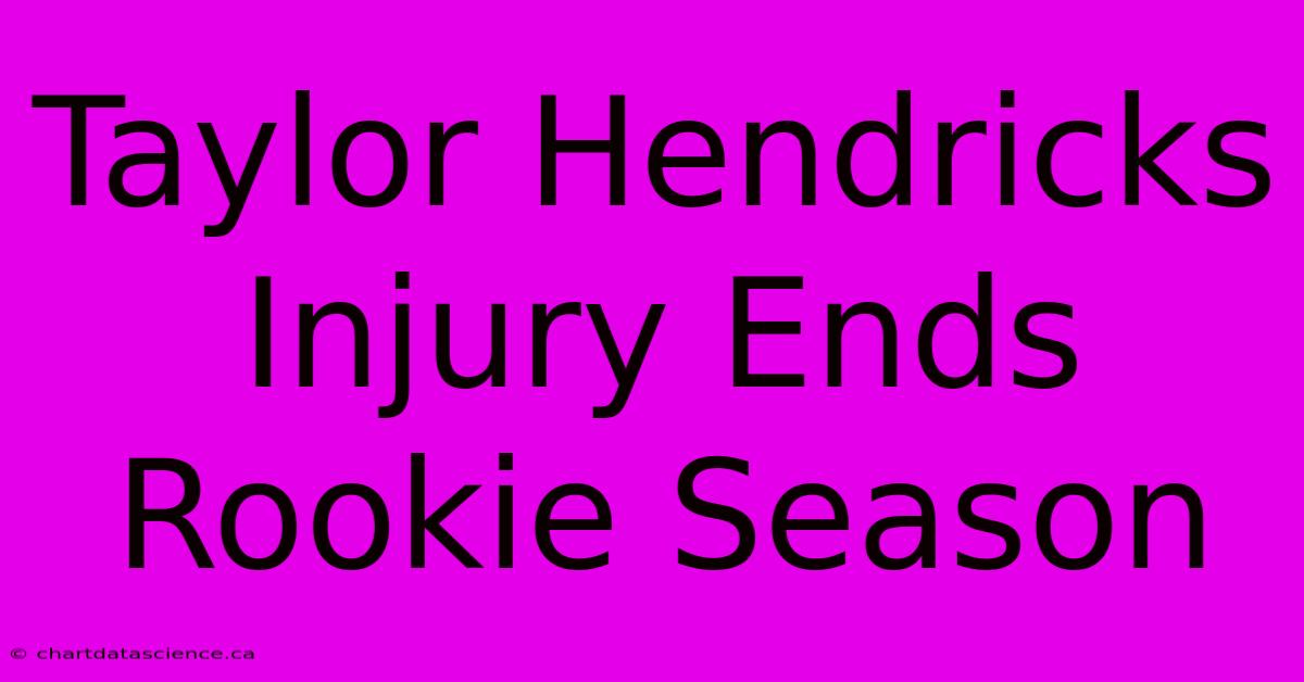 Taylor Hendricks Injury Ends Rookie Season