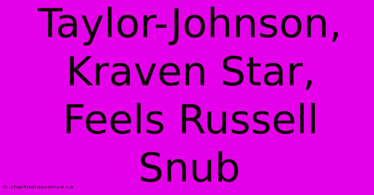 Taylor-Johnson, Kraven Star, Feels Russell Snub