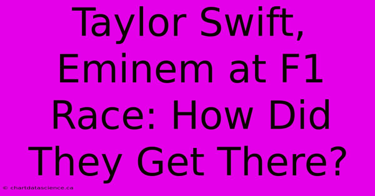 Taylor Swift, Eminem At F1 Race: How Did They Get There?