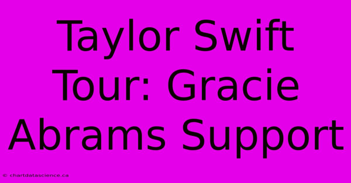 Taylor Swift Tour: Gracie Abrams Support