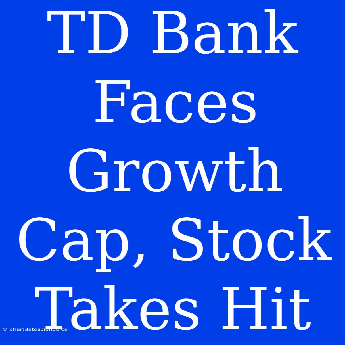 TD Bank Faces Growth Cap, Stock Takes Hit