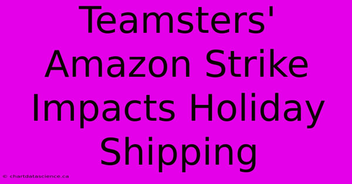 Teamsters' Amazon Strike Impacts Holiday Shipping