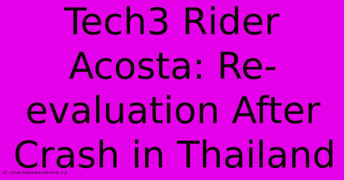 Tech3 Rider Acosta: Re-evaluation After Crash In Thailand