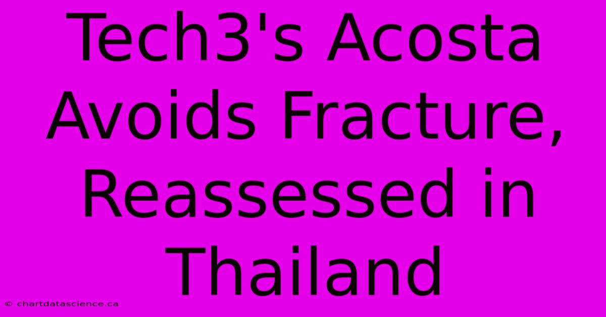 Tech3's Acosta Avoids Fracture, Reassessed In Thailand