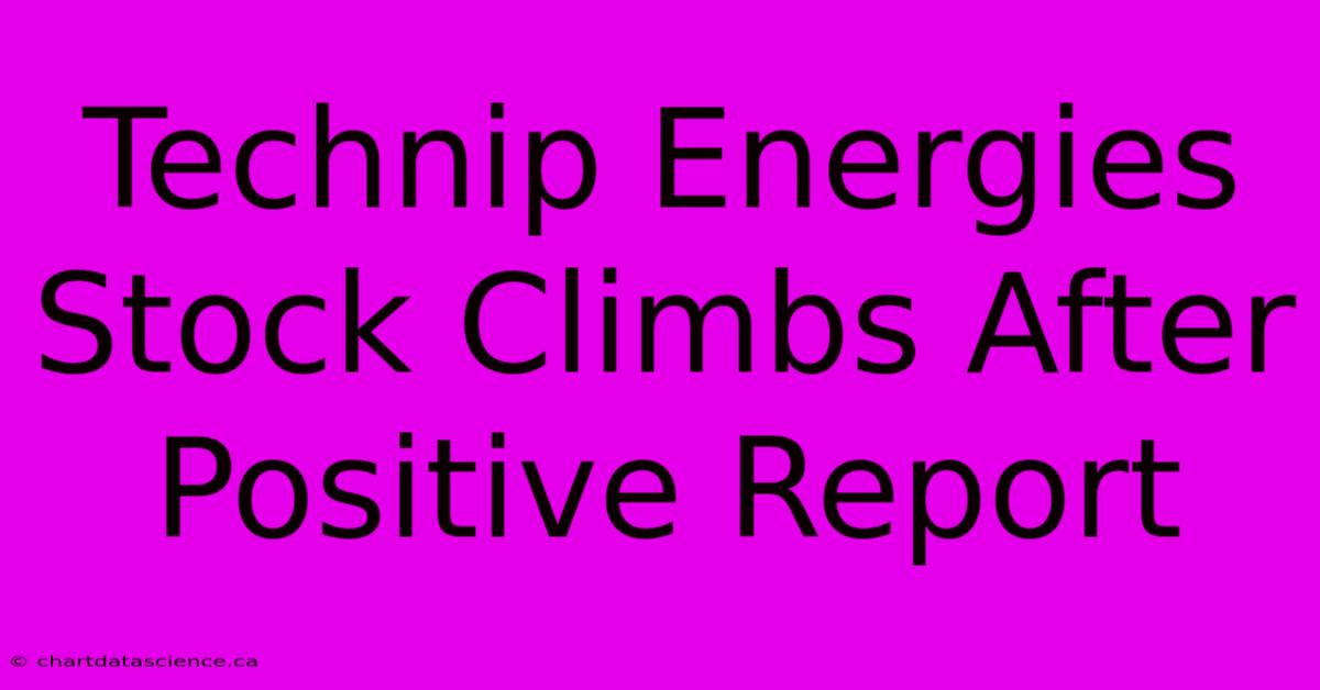 Technip Energies Stock Climbs After Positive Report