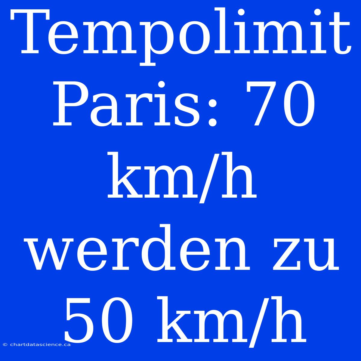 Tempolimit Paris: 70 Km/h Werden Zu 50 Km/h