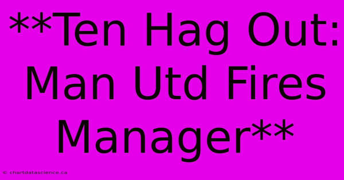 **Ten Hag Out: Man Utd Fires Manager**