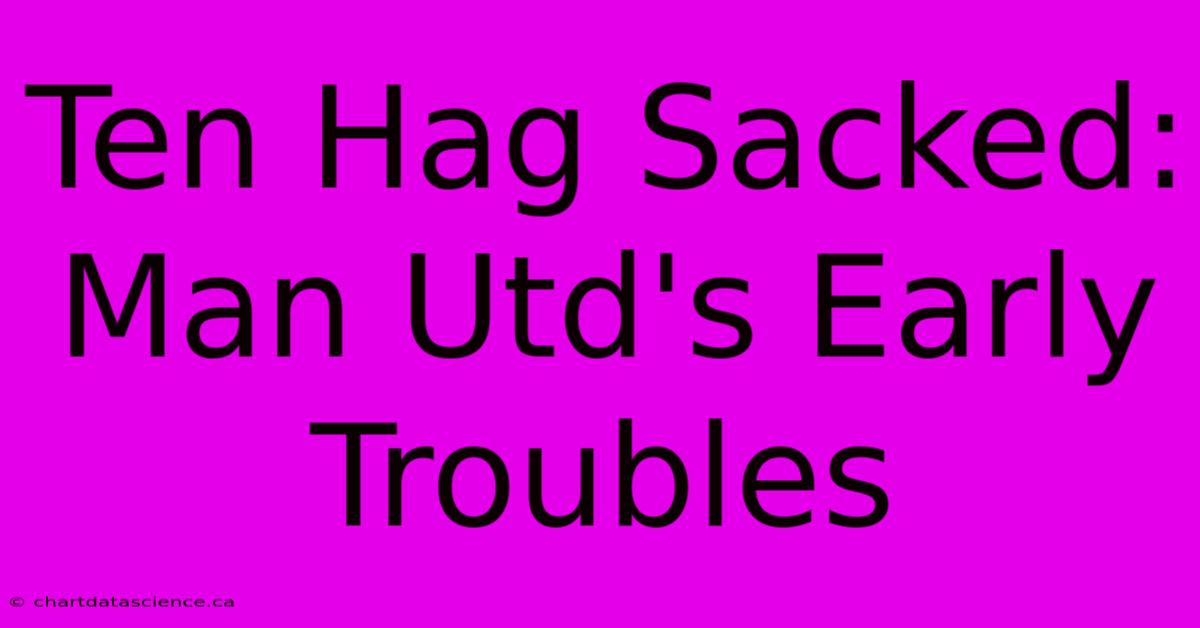 Ten Hag Sacked: Man Utd's Early Troubles