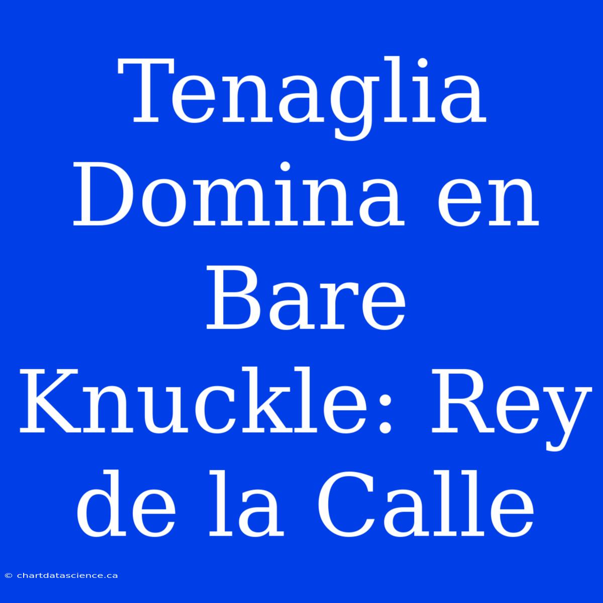 Tenaglia Domina En Bare Knuckle: Rey De La Calle