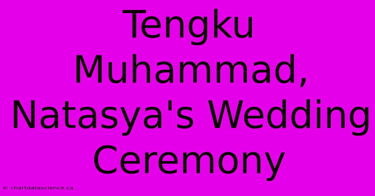 Tengku Muhammad, Natasya's Wedding Ceremony